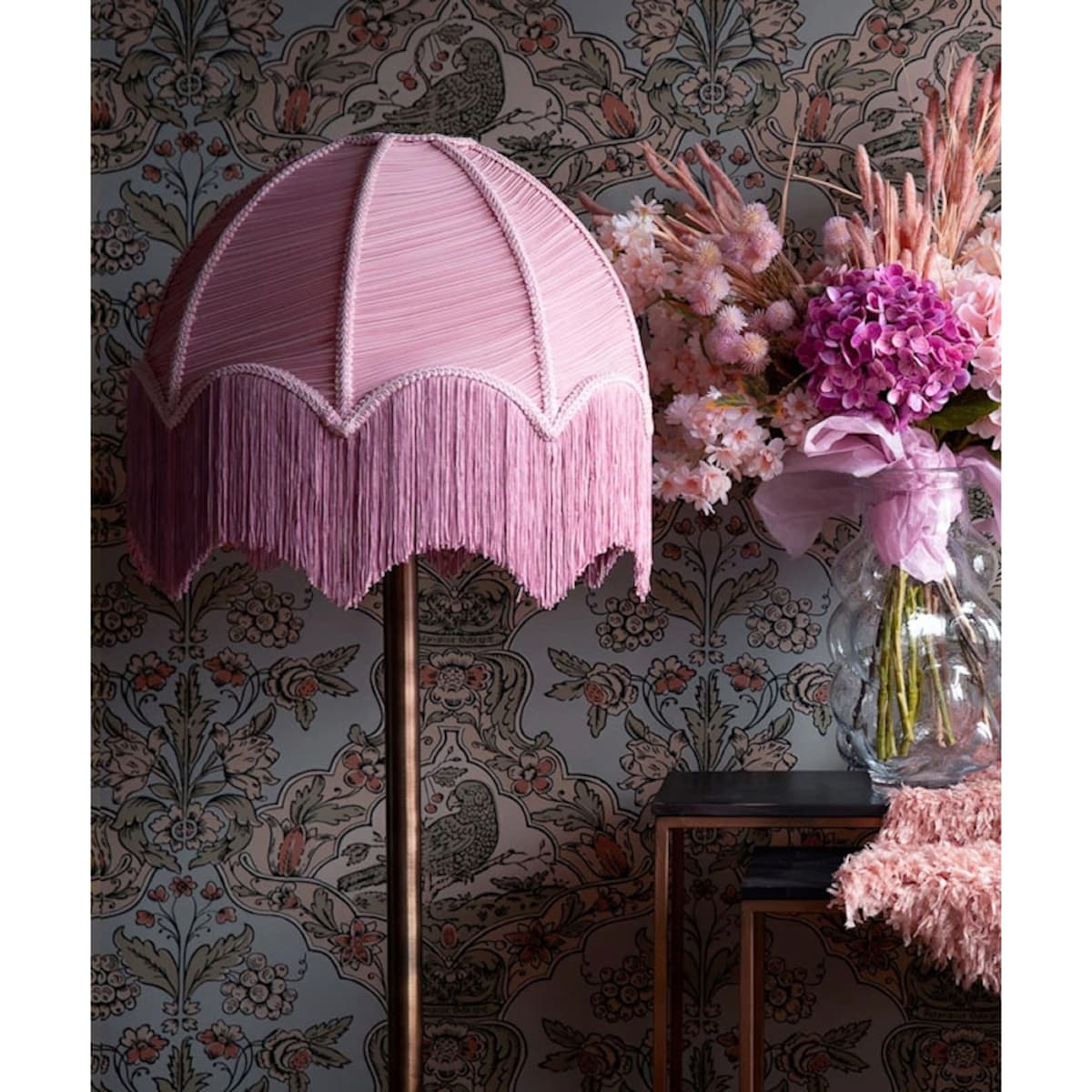 ABAŻUR NA ŻARÓWKĘ KLOSZ DUŻY 30cm E27 E14 DO LAMPY STOJĄCEJ WISZĄCEJ RÓŻOWY