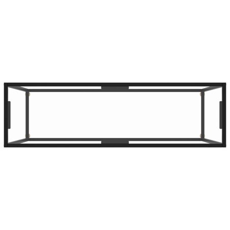 vidaXL Stolik konsolowy, przezroczysty, 120x35x75 cm, szkło hartowane