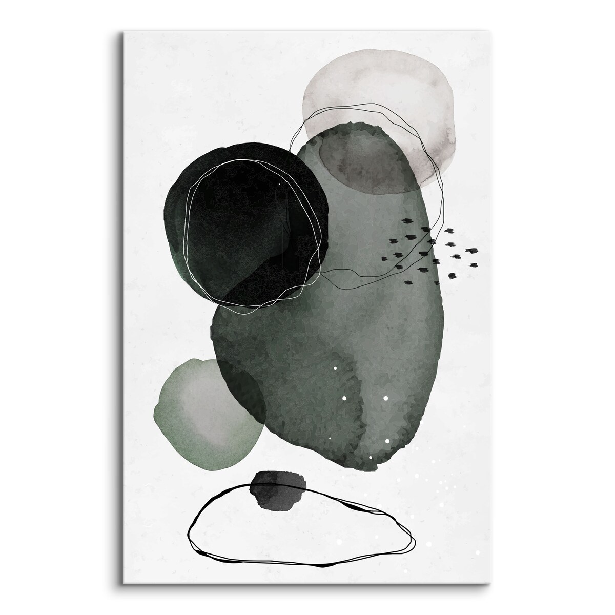 Obraz Na Płótnie Akarele Abstrakcja Styl Boho Minimalizm 80x120cm