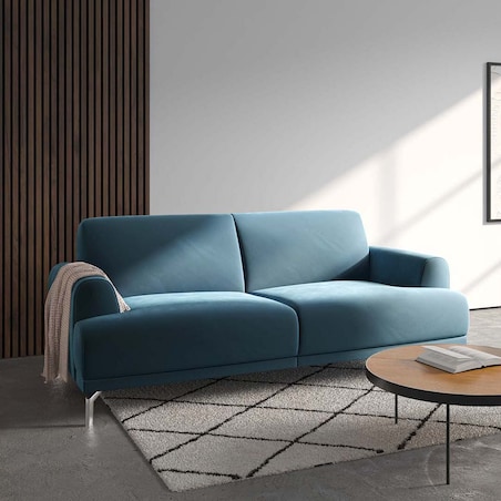 Sofa 2-osobowa Puzo - ciemnogranatowa