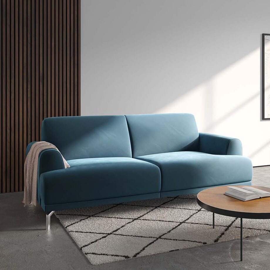 Sofa 2-osobowa Puzo - ciemnogranatowa