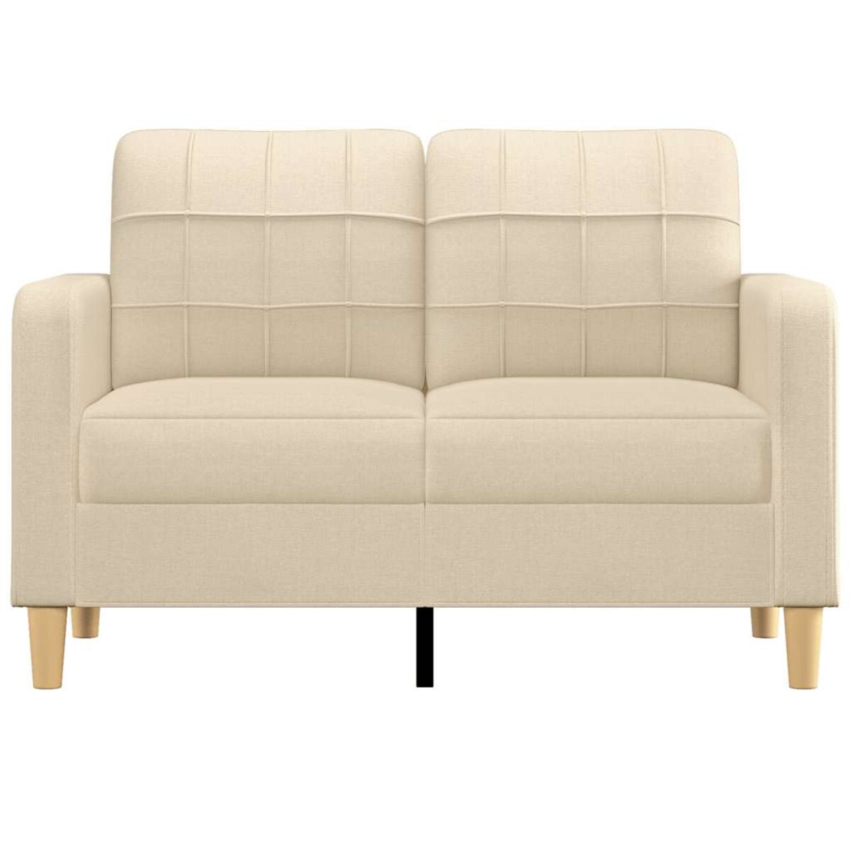 vidaXL 2-osobowa sofa, kremowa, 120 cm, tapicerowana tkaniną
