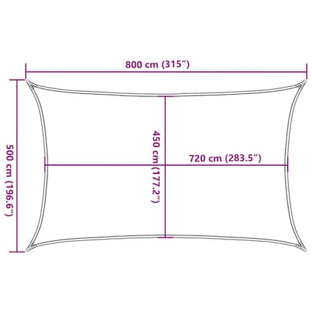 vidaXL Żagiel przeciwsłoneczny, 160 g/m², beżowy, 5x8 m, HDPE