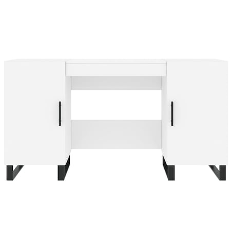 vidaXL Biurko, białe, 140x50x75 cm, materiał drewnopochodny