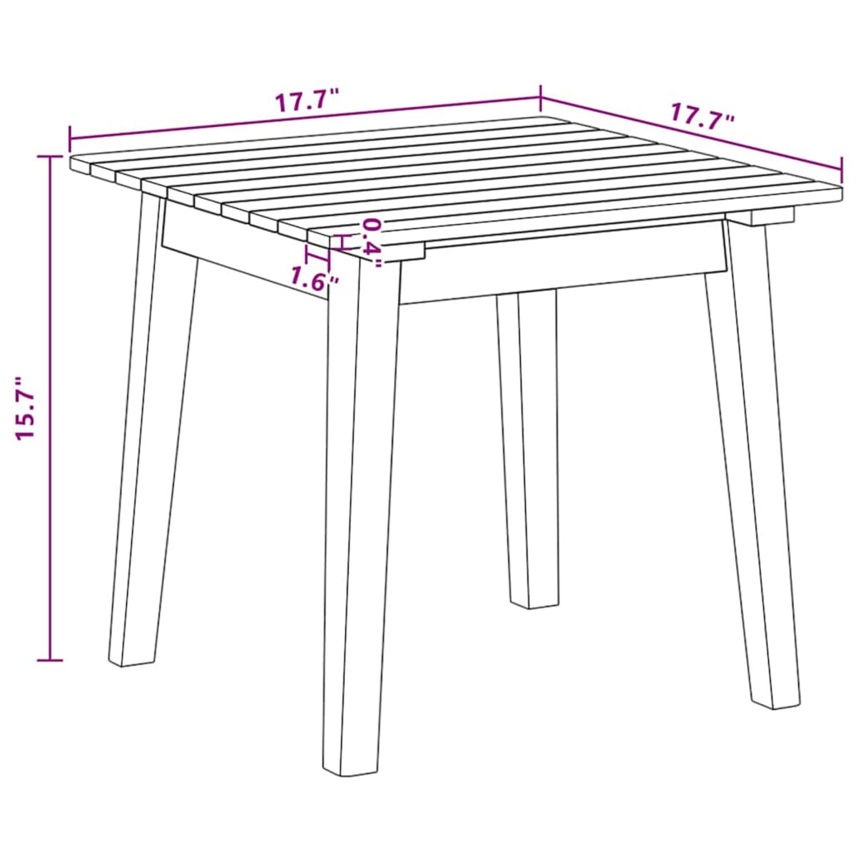 vidaXL Zestaw do jedzenia na zewnątrz Brązowy Lite Drewno Akacji