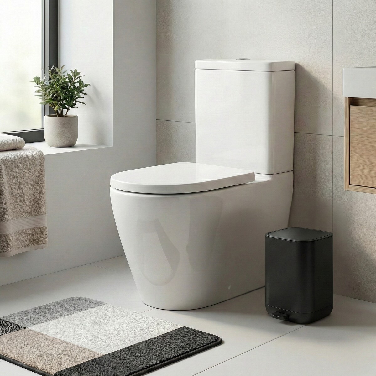 Kosz łazienkowy z pedałem INVI, 7 l