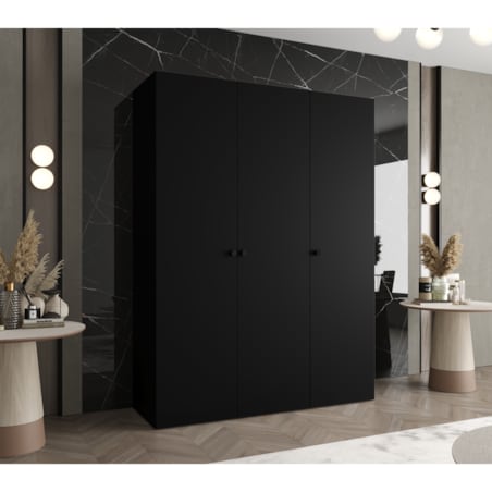 Szafa uchylna otwierana PARMA 1 150 wys. 202 cm Czarny + u. Czarny