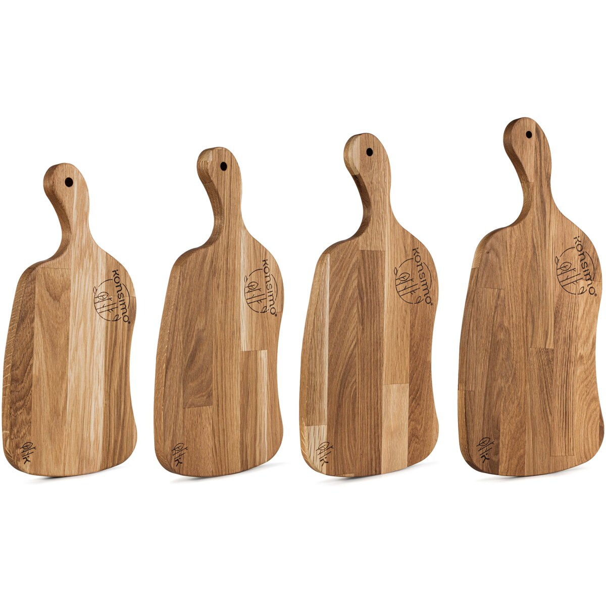 Konsimo LIVO Zestaw desek do krojenia (4szt.), drewno dębowe