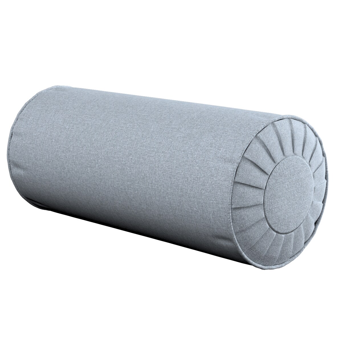 Poduszka wałek z zakładkami, błękitny melanż, Ø20 x 50 cm, Amsterdam