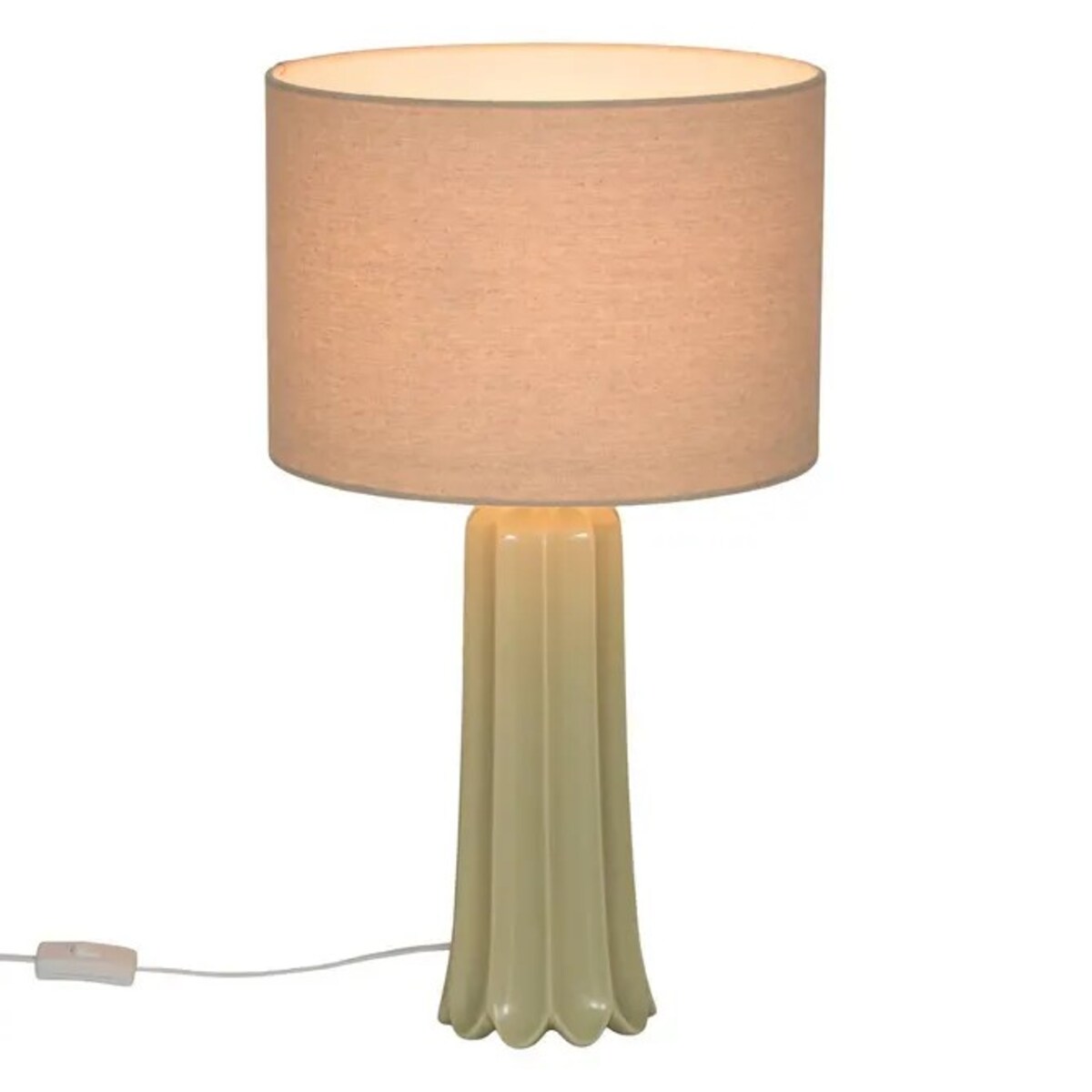 Lampa stołowa ceramiczna, miętowa, Vinny, 55 cm