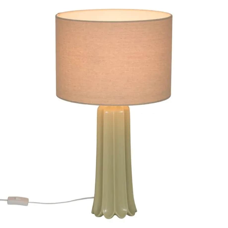 Lampa stołowa ceramiczna, miętowa, Vinny, 55 cm