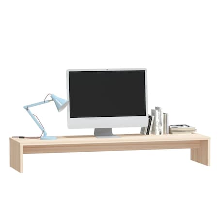 vidaXL Podstawka na monitor, 100x27x15 cm, lite drewno sosnowe
