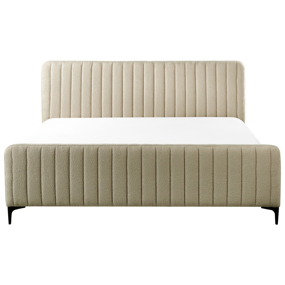 Łóżko Boucle LUNAN 180 x 200 cm Beżowy