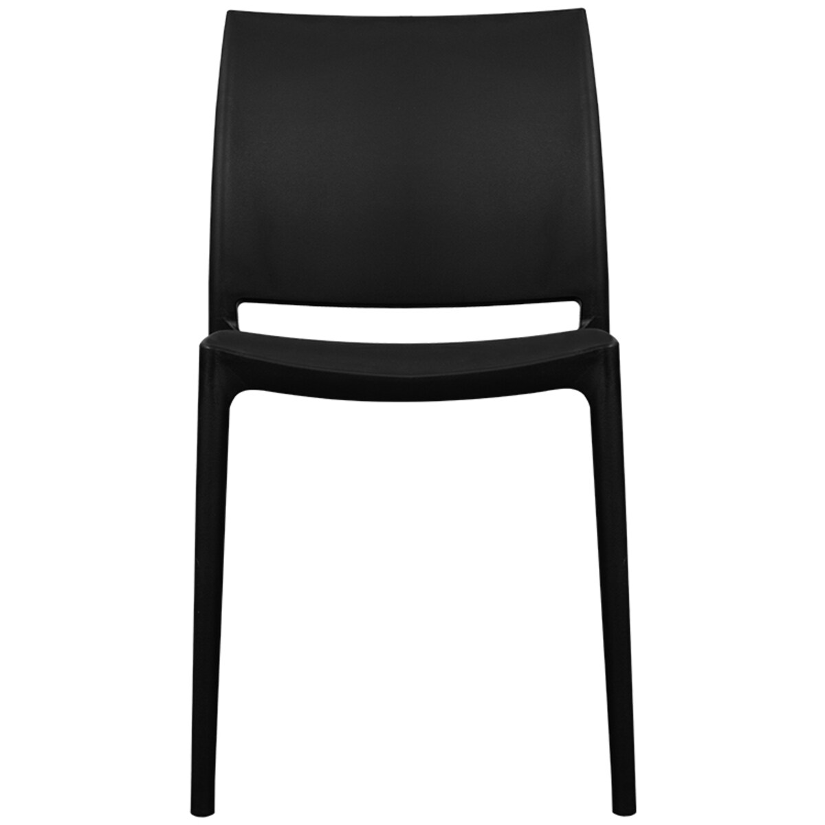Krzesło plastikowe do salonu jadalni czarne nowoczesne