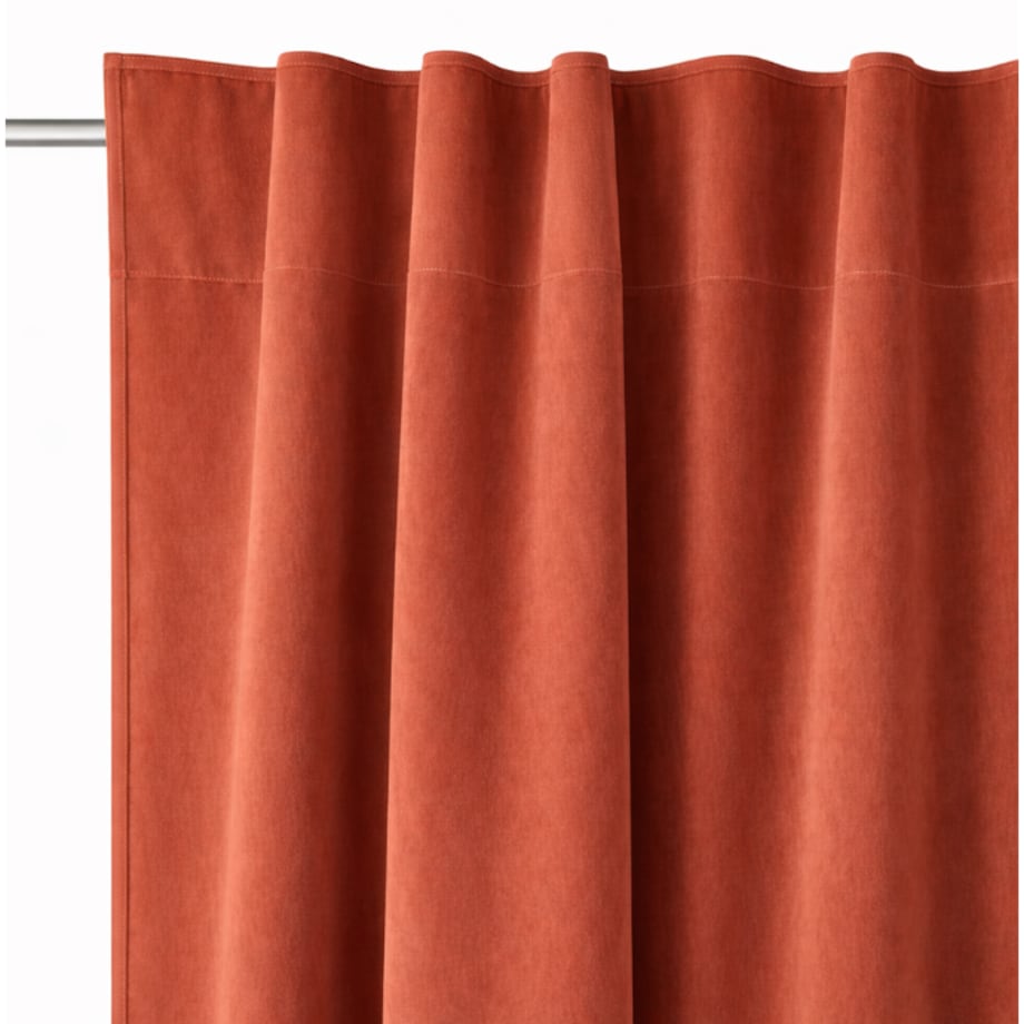 Zasłona welurowa Werona w kolorze terakota 250 cm