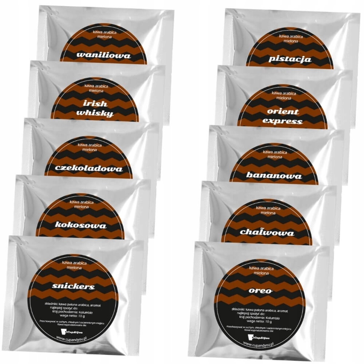 ZESTAW PREZENTOWY DLA CHŁOPAKA Z KAWAMI AROMATYZOWANYMI MIX SMAKÓW PREMIUM