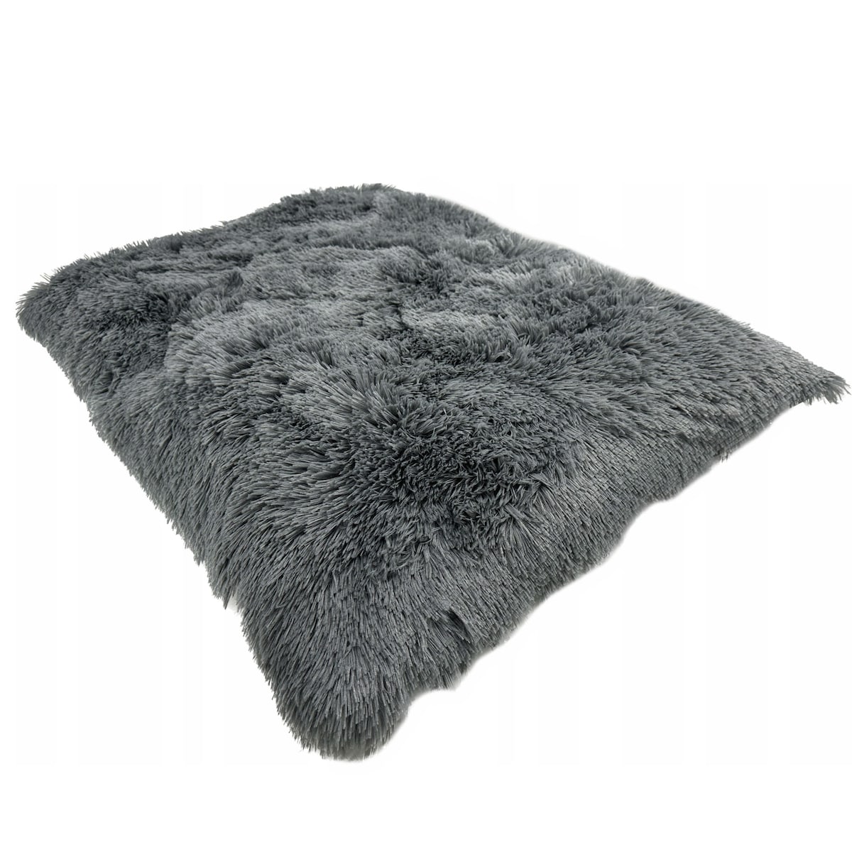 Legowisko Dla Psa Poduszka Posłanie Wytrzymałe 70X50 Cm Shaggy Szare