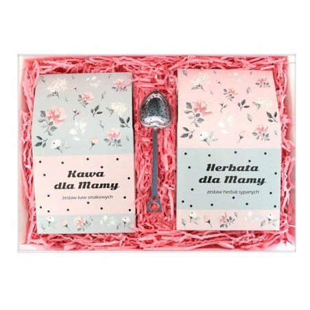 Duży aromatyczny box z kawą i herbatą prezent dla Mamy Teściowej+ zaparzacz