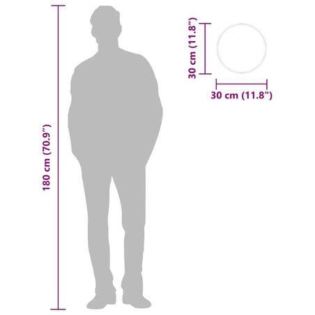 vidaXL Lustro ścienne, złote, Ø 30 cm, okrągłe