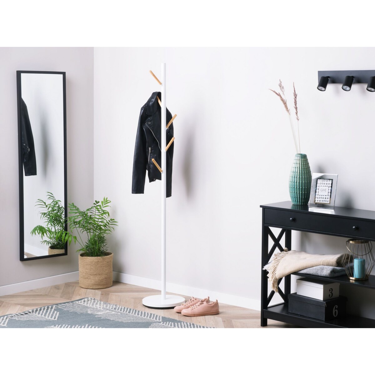 Wieszak stojący biały ALBIN