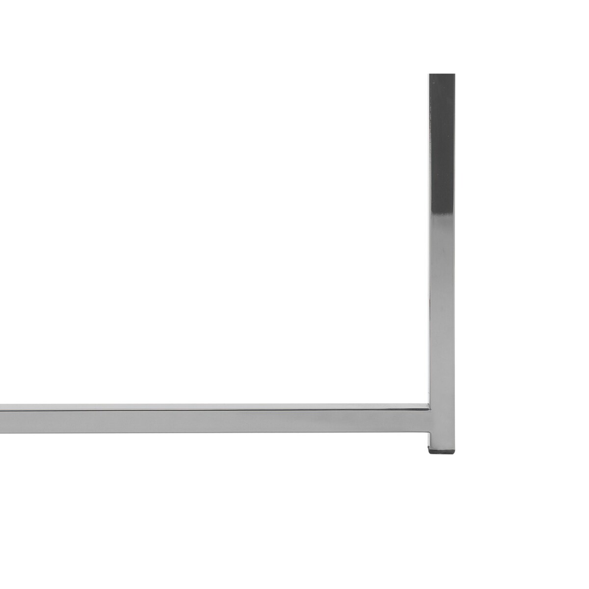 Stolik kawowy QUINCY Szkło hartowane Marmur/ srebrny