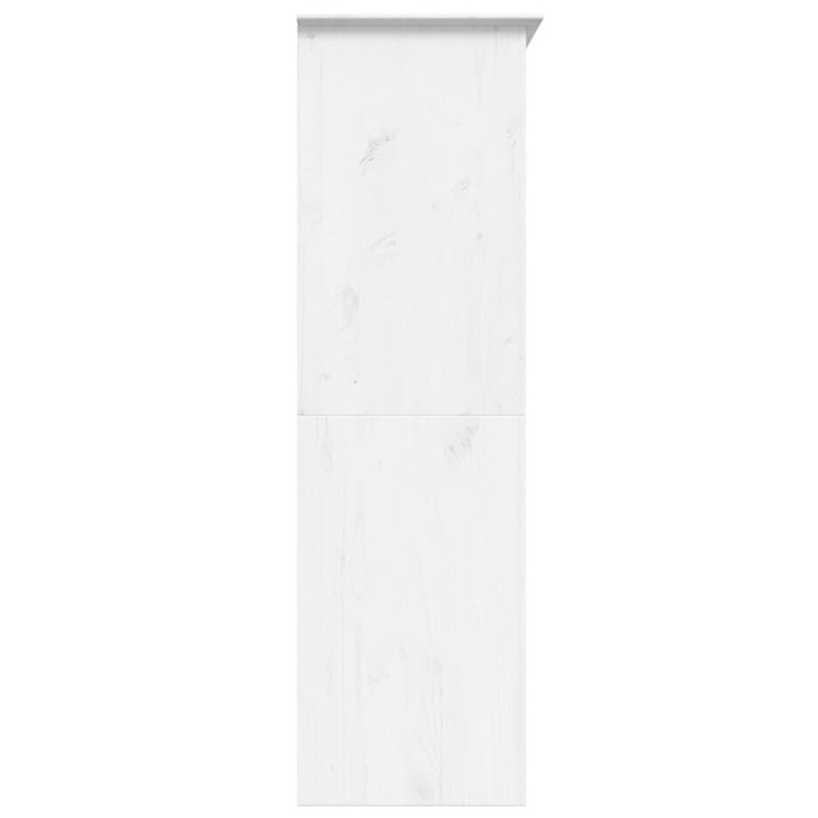 vidaXL Szafa BODO, biała, 146x53,5x173 cm, lite drewno sosnowe