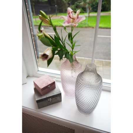 Wazon szklany h 30cm fiolet POESIA - Leonardo