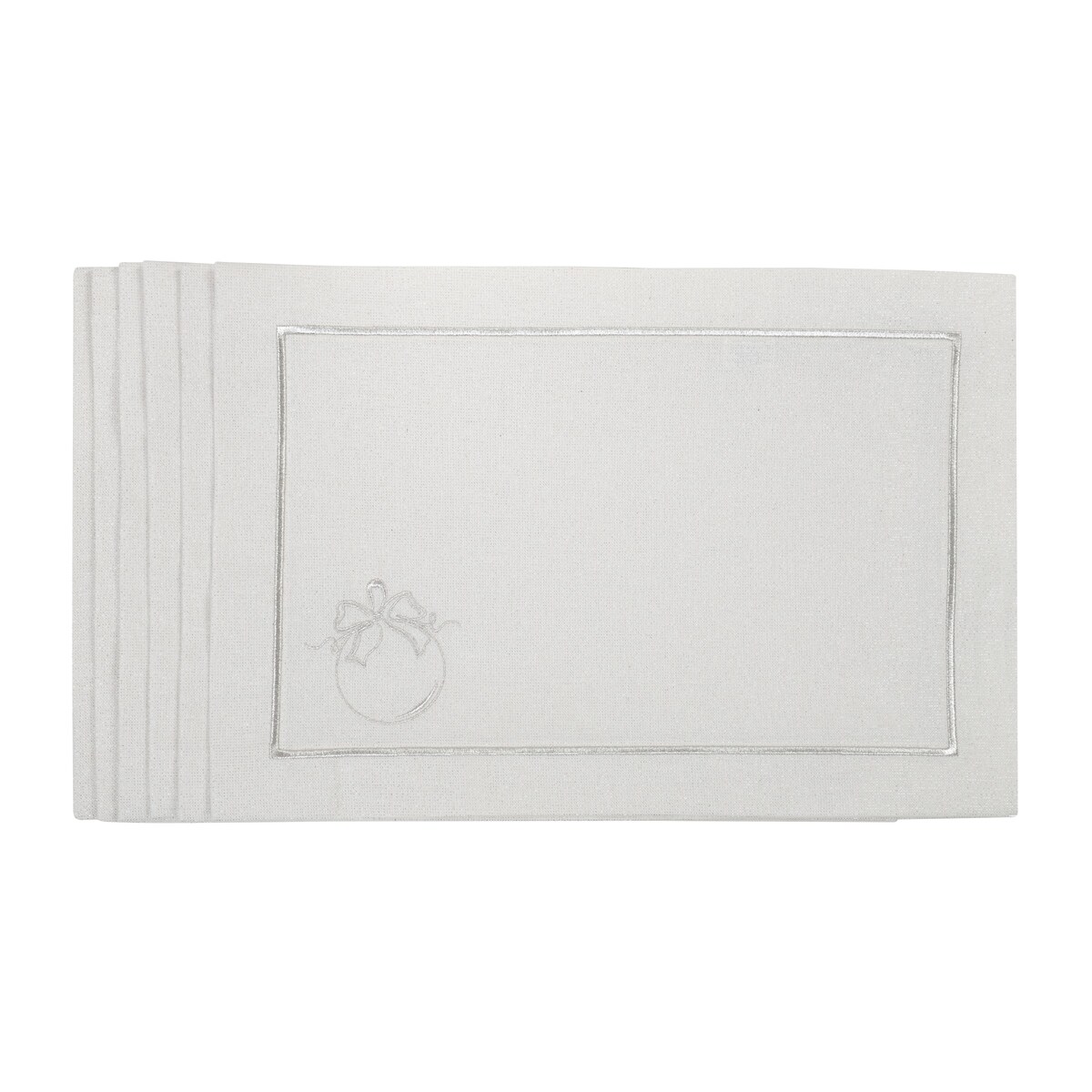 Podkładki Christmas Bauble Joyful Christmas Silverline – 6 komplet szt.