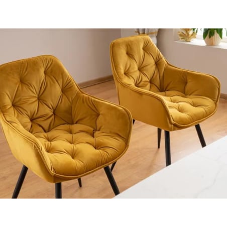 Krzesło CHERRY VELVET curry