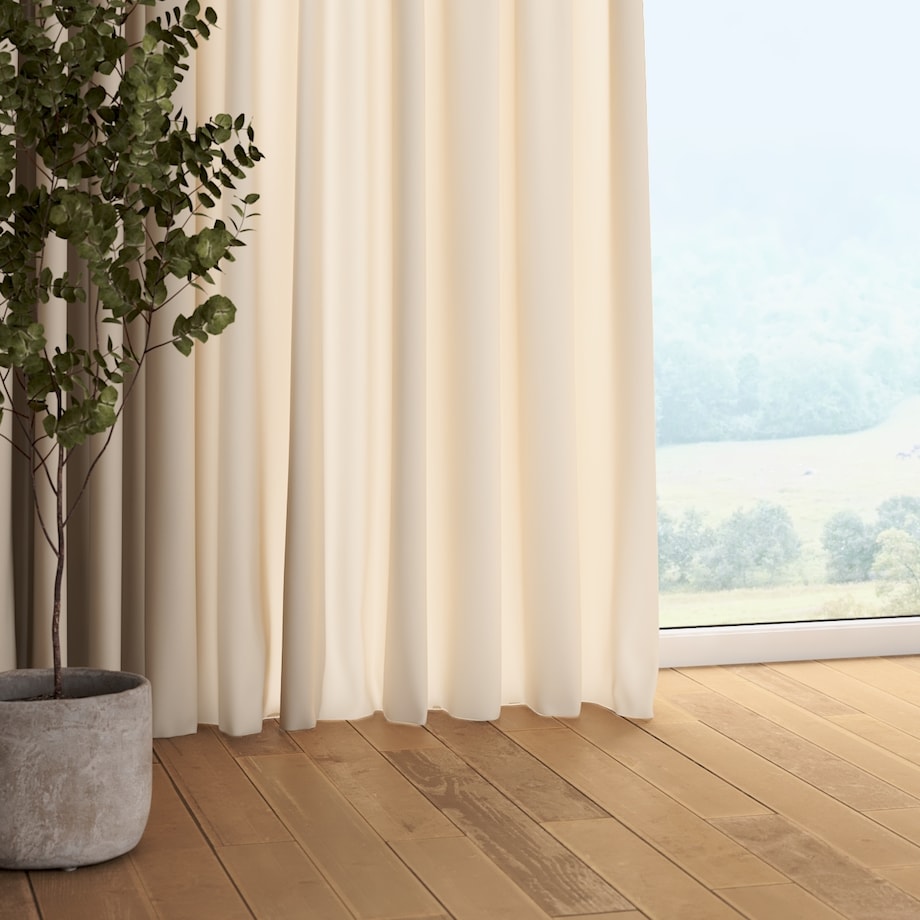 Zasłona na taśmie marszczącej 1 szt. 130x245 naturalny len