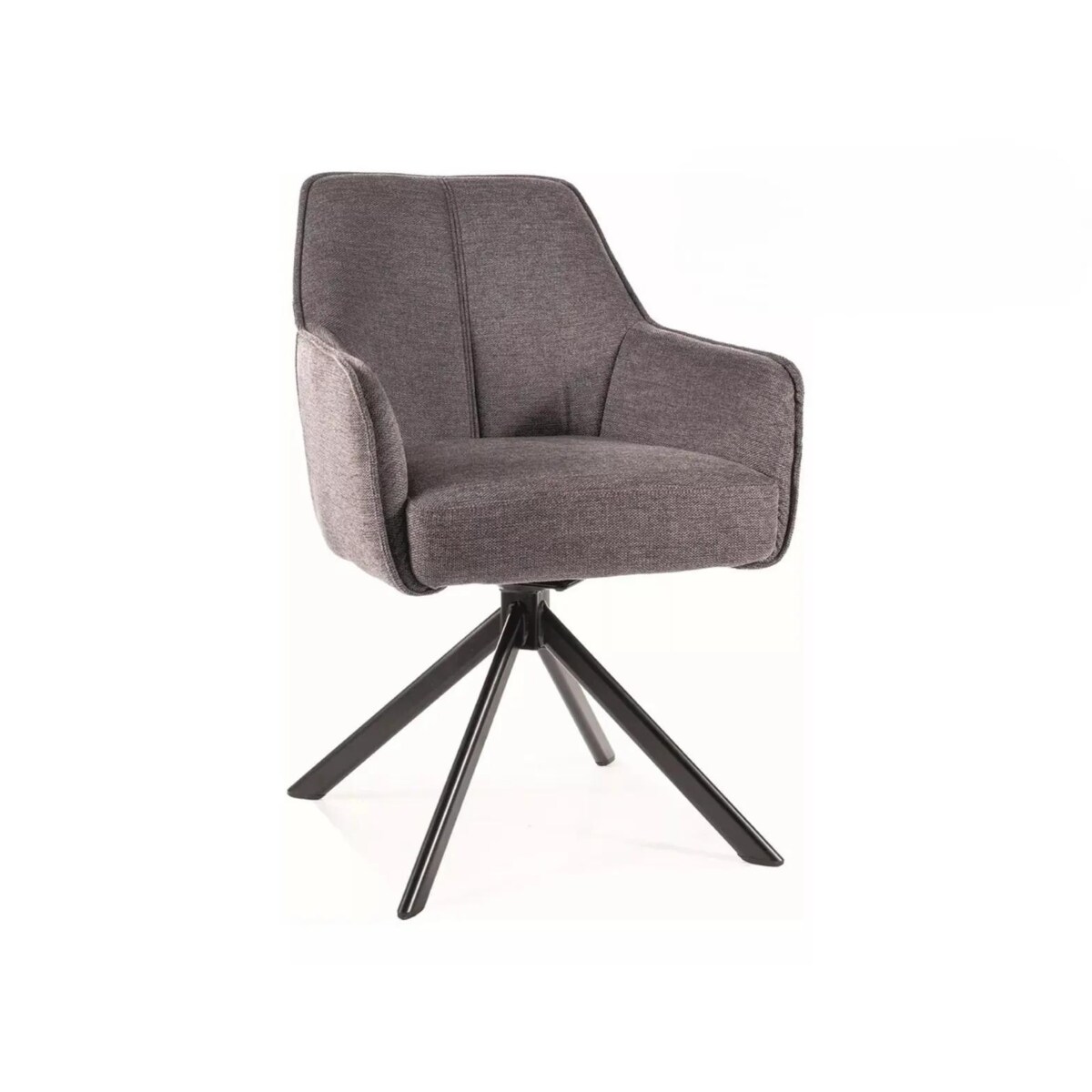 Krzesło tapicerowane NOTTI BREGO ciemnoszare obracane