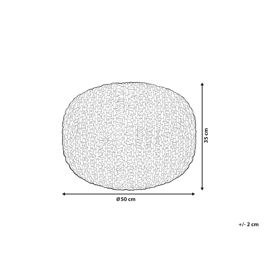 Puf 50 x 35 cm fioletowy CONRAD