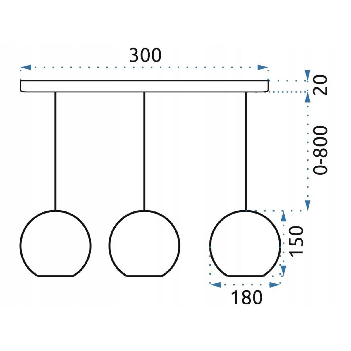 Lampa Wisząca Srebrna Chrom Kule Glamour