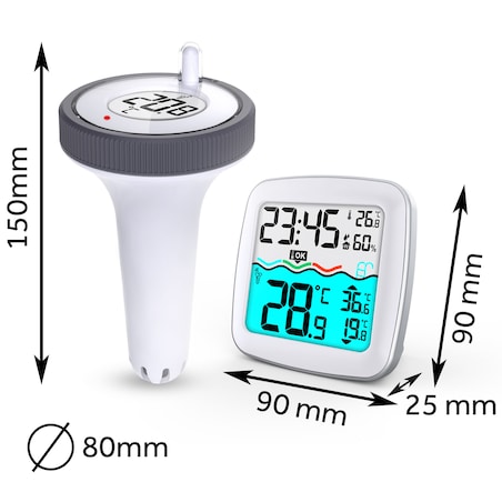 Stacja pogody pogodowa z termometrem do basenu Berdsen