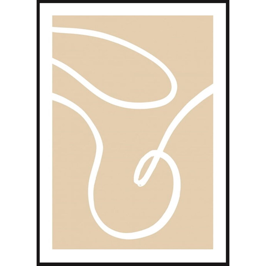 Poster Story, Plakat, Obraz - Beżowe Linie No3, wymiary 21 x 30 cm
