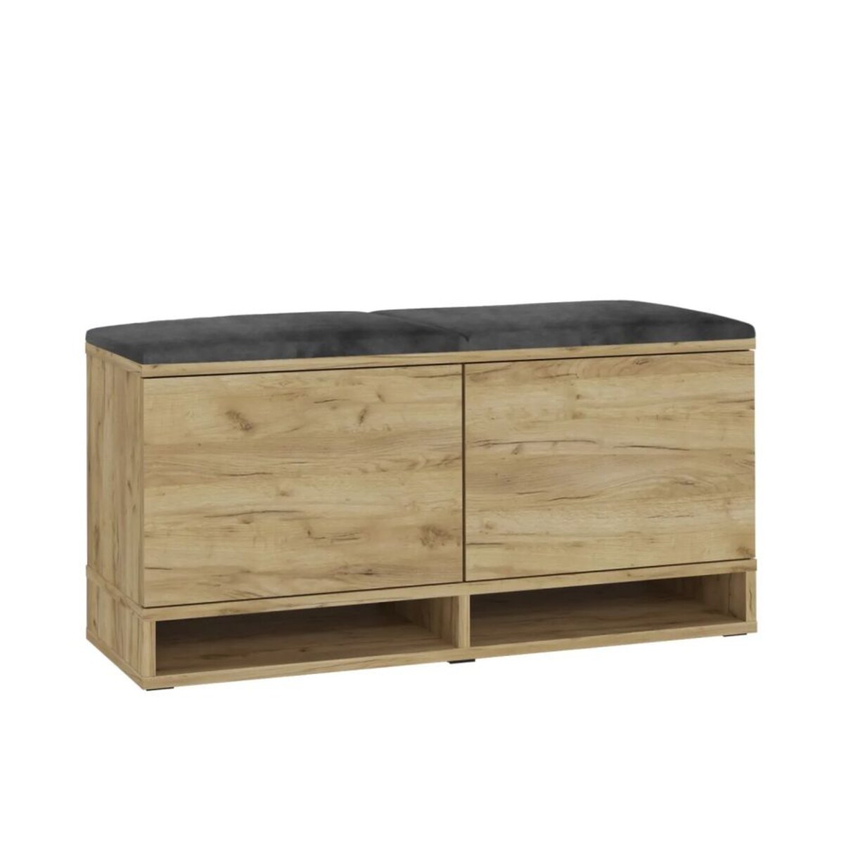 Szafka na buty z siedziskiem DUBAI dąb craft/szara