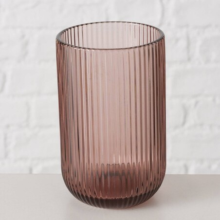 Szklanki do wody RIGANO, ryflowane szkło, 320 ml