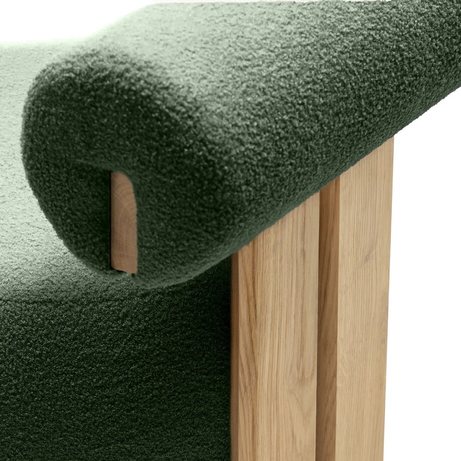 Fotel tapicerowany HANNI - II ciemnozielony 70x63x71 cm