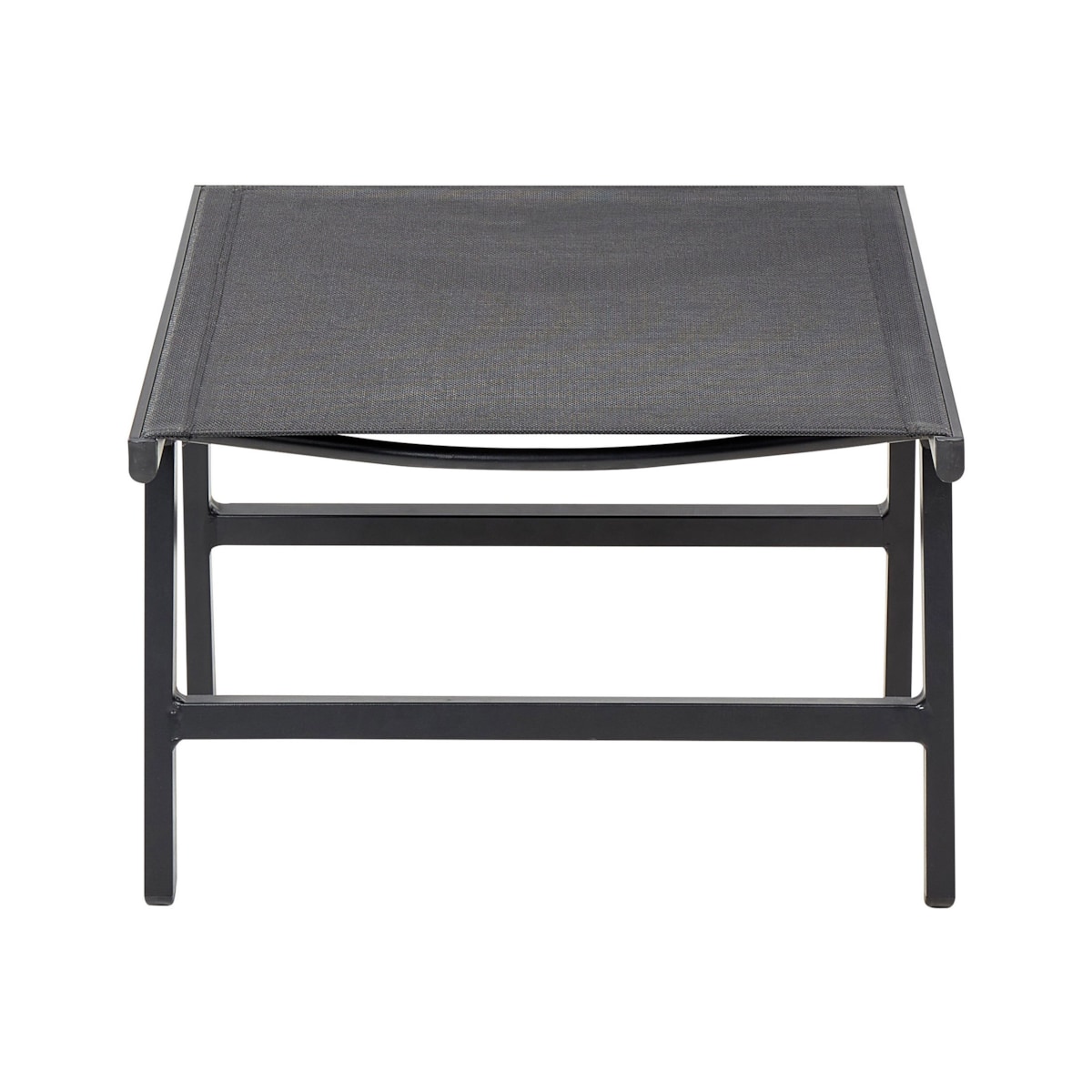 Krzesło ogrodowe z podnóżkiem czarne MARCEDDI