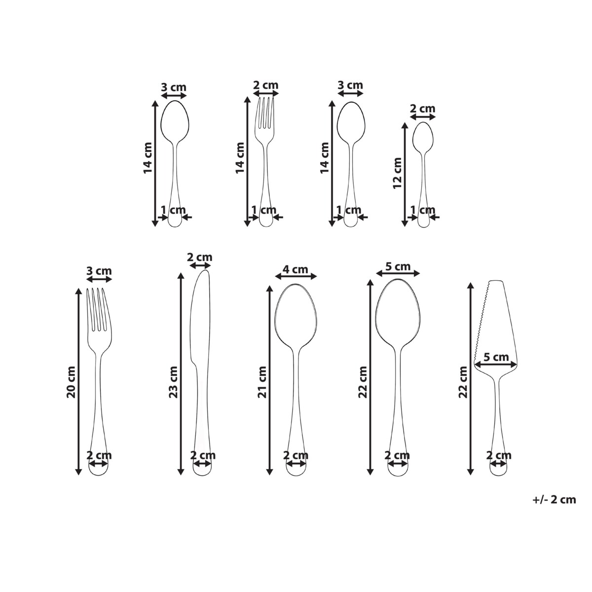 Zestaw sztućców 70 elementów ROTINI Srebrny
