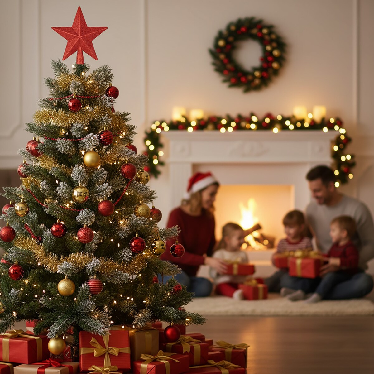 Gwiazda Na Czubek Choinki Brokatowa Na Choinkę Szpic Dekoracja Świąteczna
