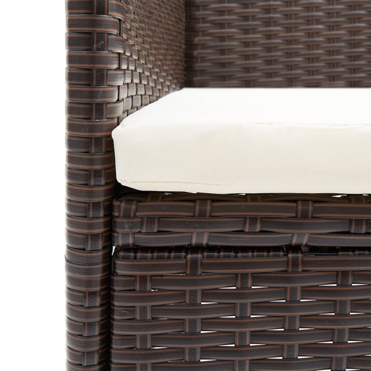 vidaXL 5-cz. zestaw mebli ogrodowych z poduszkami, brązowo-czarny