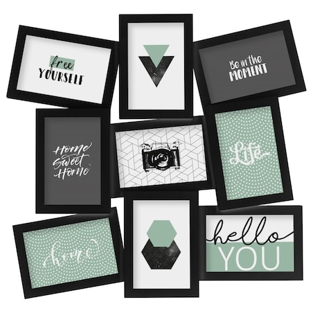 Ramki na zdjęcia, kolaż, 9 elementów