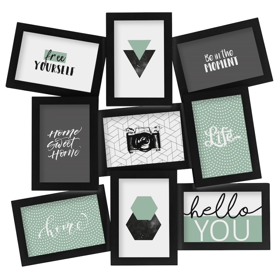 Ramki na zdjęcia, kolaż, 9 elementów