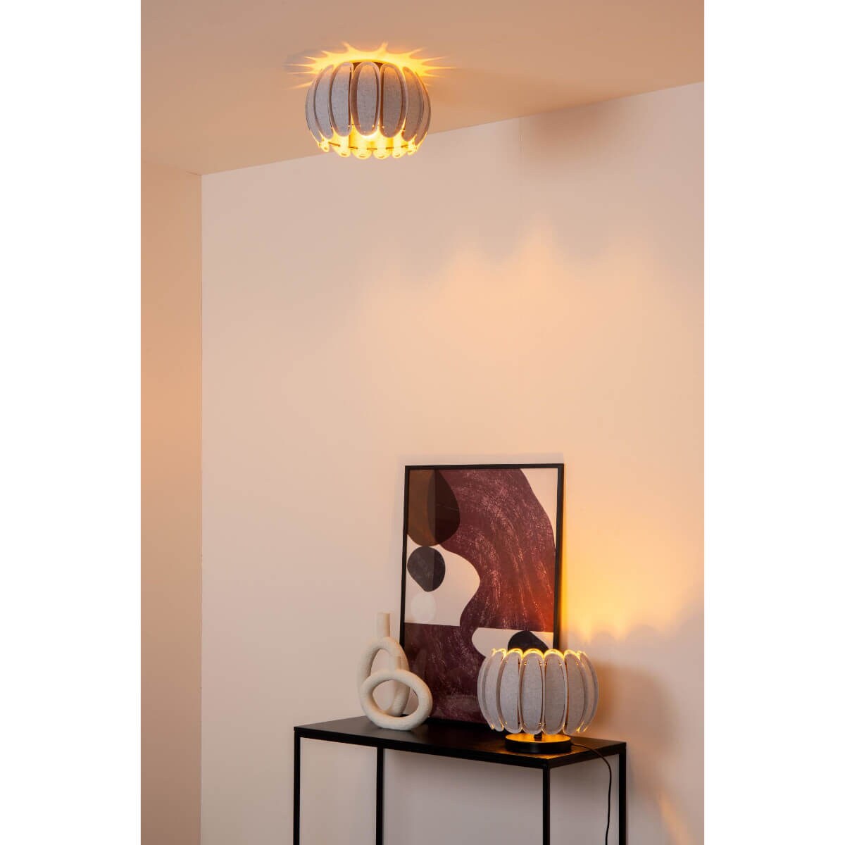 Lampa stołowa z filcu Spencer 34545/81/36 Lucide szara