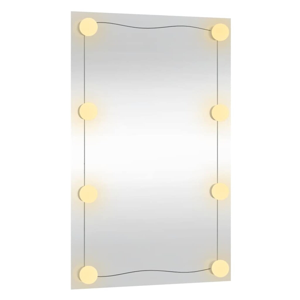 vidaXL Lustro ścienne z LED, 40x60 cm, szklane, prostokątne
