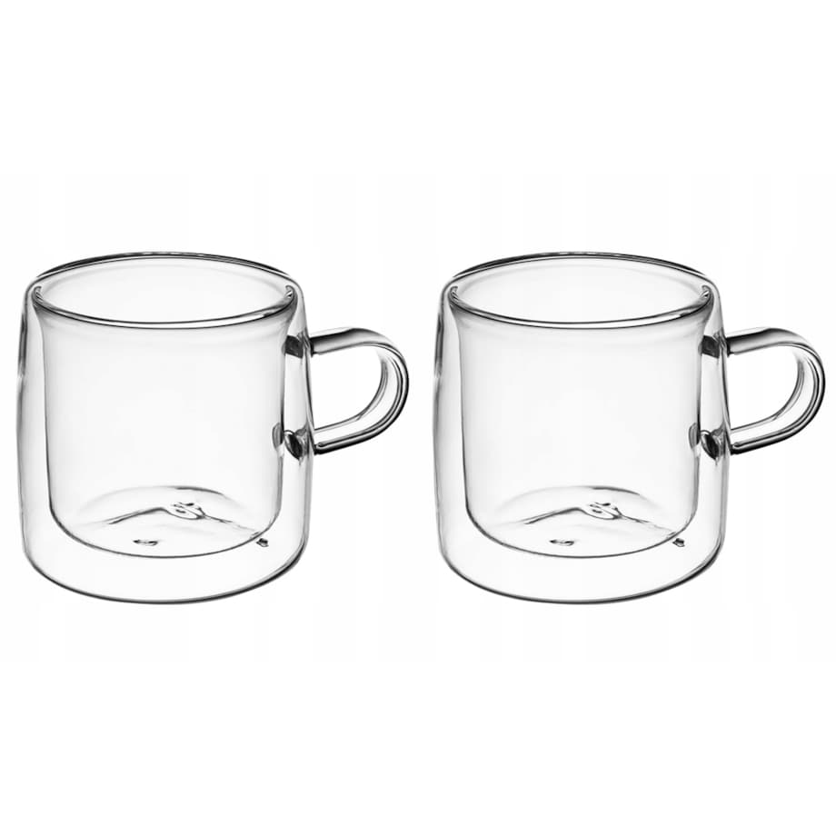 SZKLANKI KUBEK DUO TERMICZNE SZKŁO 4 x 270 ml podwójna ścianka na kawę