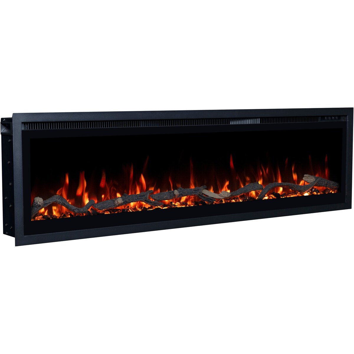 Kominek elektryczny Emotion Flame Regal 126 - ścienny i do zabudowy - 126x35x12 cm - kominek LED z funkcją grzania 900/1800 W