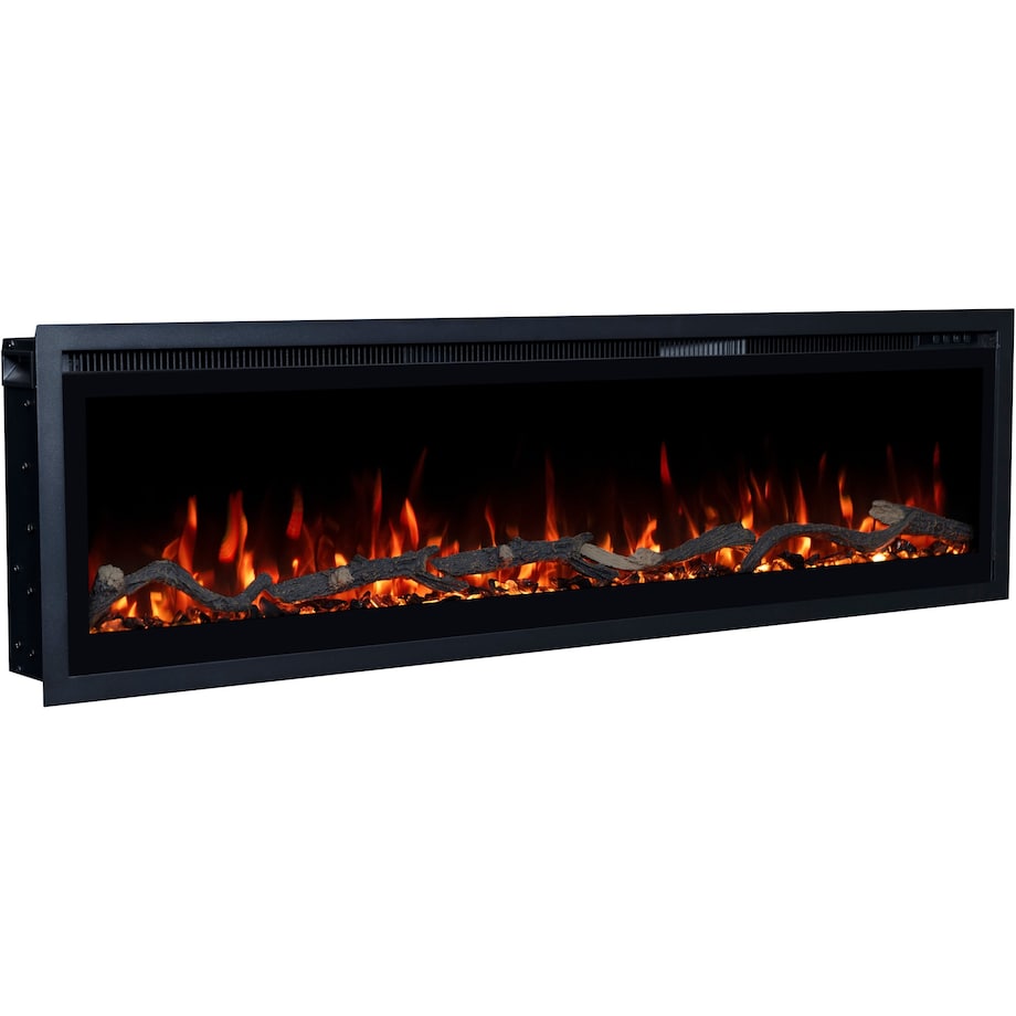 Kominek elektryczny Emotion Flame Regal 126 - ścienny i do zabudowy - 126x35x12 cm - kominek LED z funkcją grzania 900/1800 W