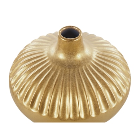 Wazon dekoracyjny ceramiczny 20 cm złoty CERCEI